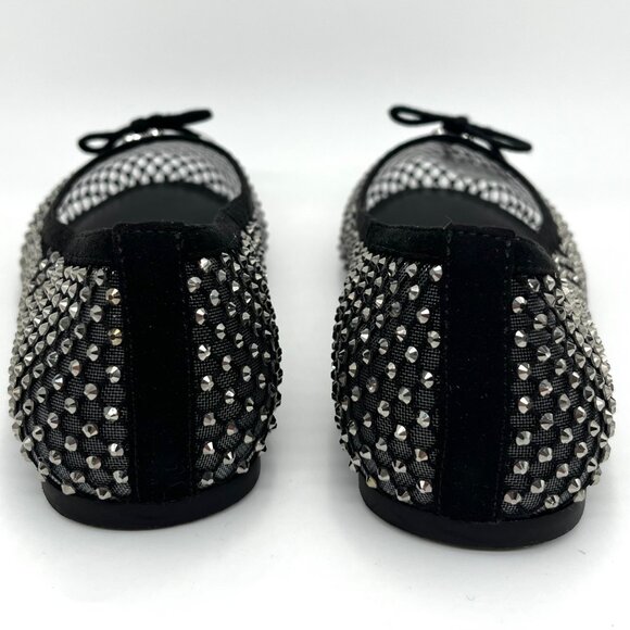 New Torrid Black Embellished Mesh Ballet Flat - Size 8 - Picture 6 of 9